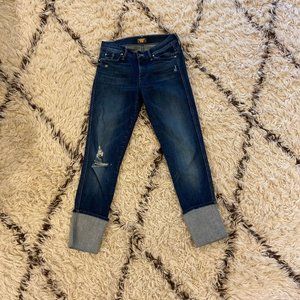 MOTHER The Ponyboy Cuffed Jeans